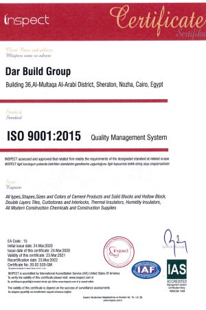 Certificate of Specifications and Quality - Dar Build Group